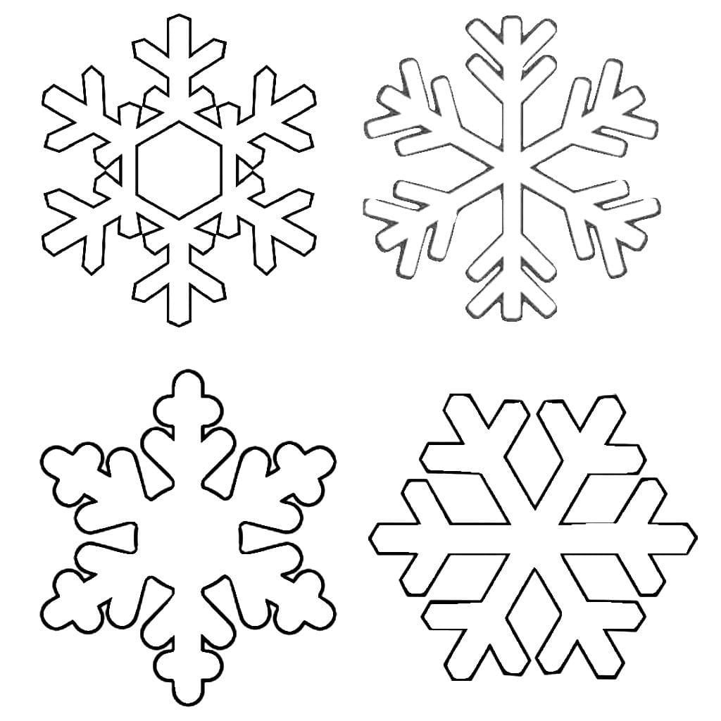 Dibujos de copos de nieve para colorear imprimir gratis