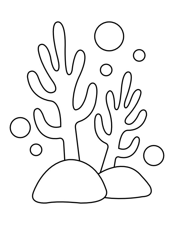 Printable coral coloring page ocean coloring pages coloring pages coral drawing