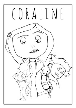 Printable coraline coloring pages where art meets adventure tpt