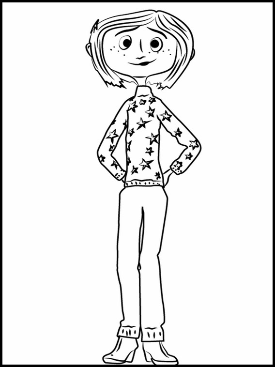 Printable coloring book coraline