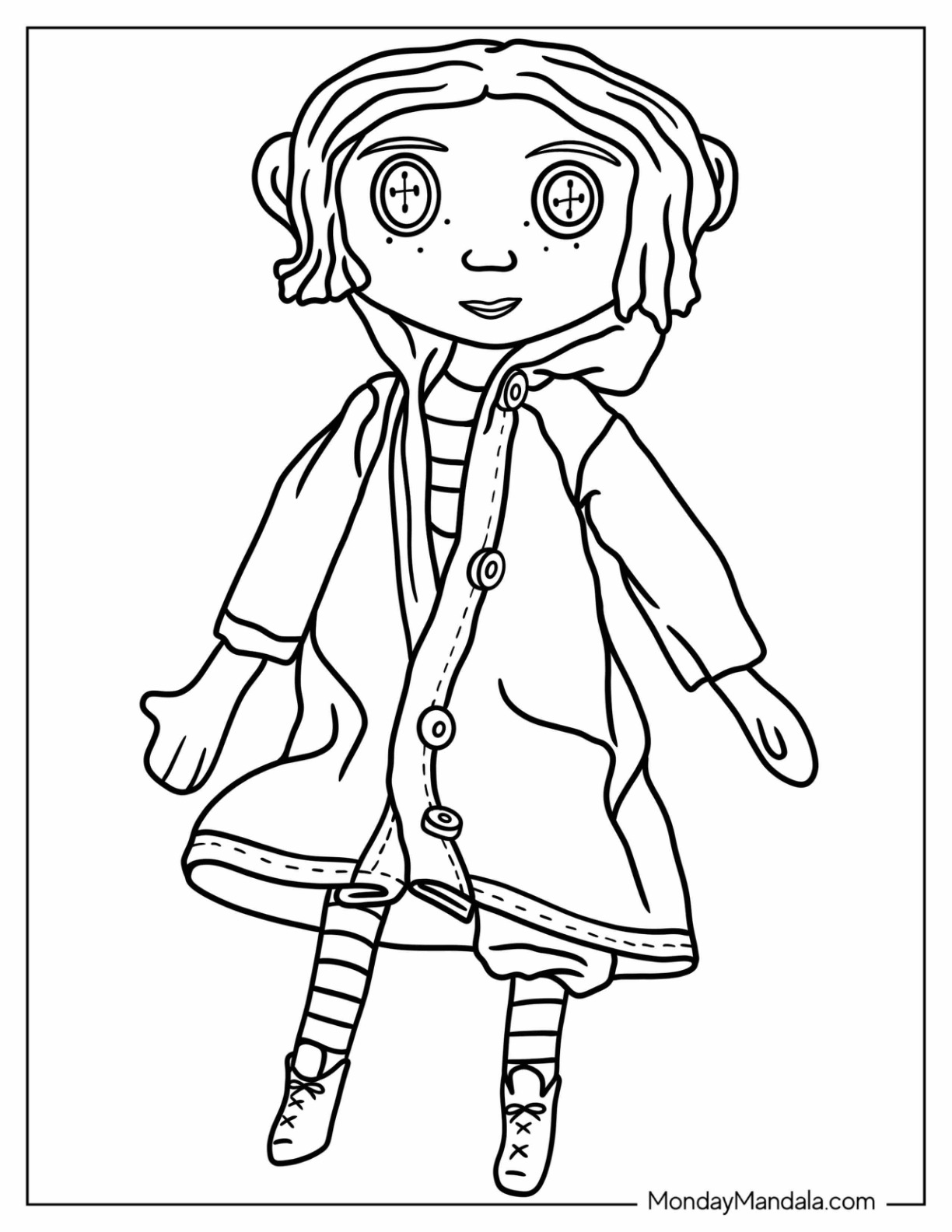 Coraline coloring pages free pdf printables