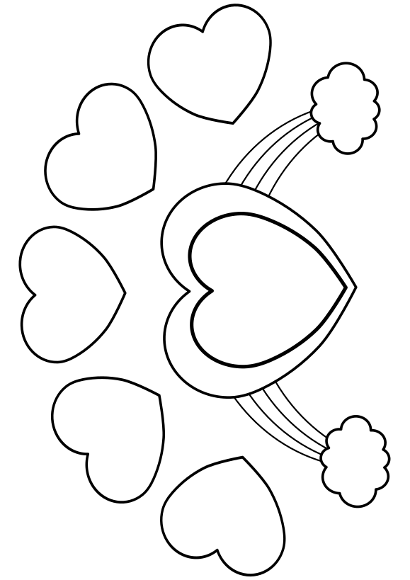 Heart heart and rainbow heart coloring pages free printable coloring pages coloring pages