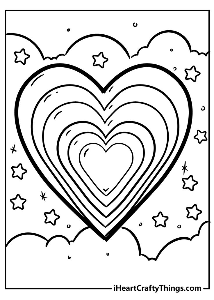 Rainbow coloring pages valentine coloring pages heart coloring pages valentine coloring sheets