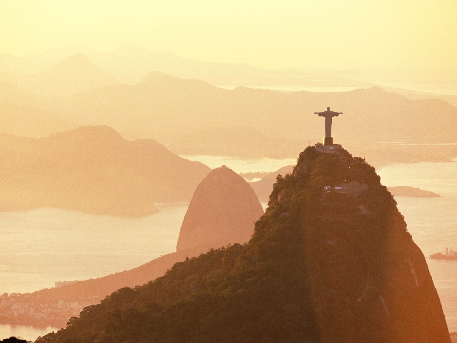 Corcovado mountain and sugarloaf mountain