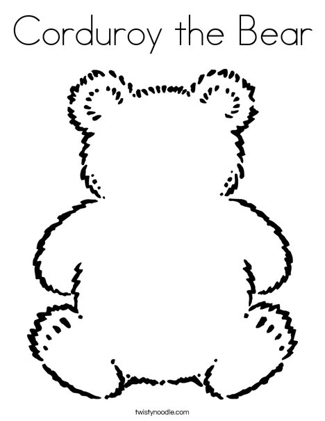 Corduroy the bear coloring page