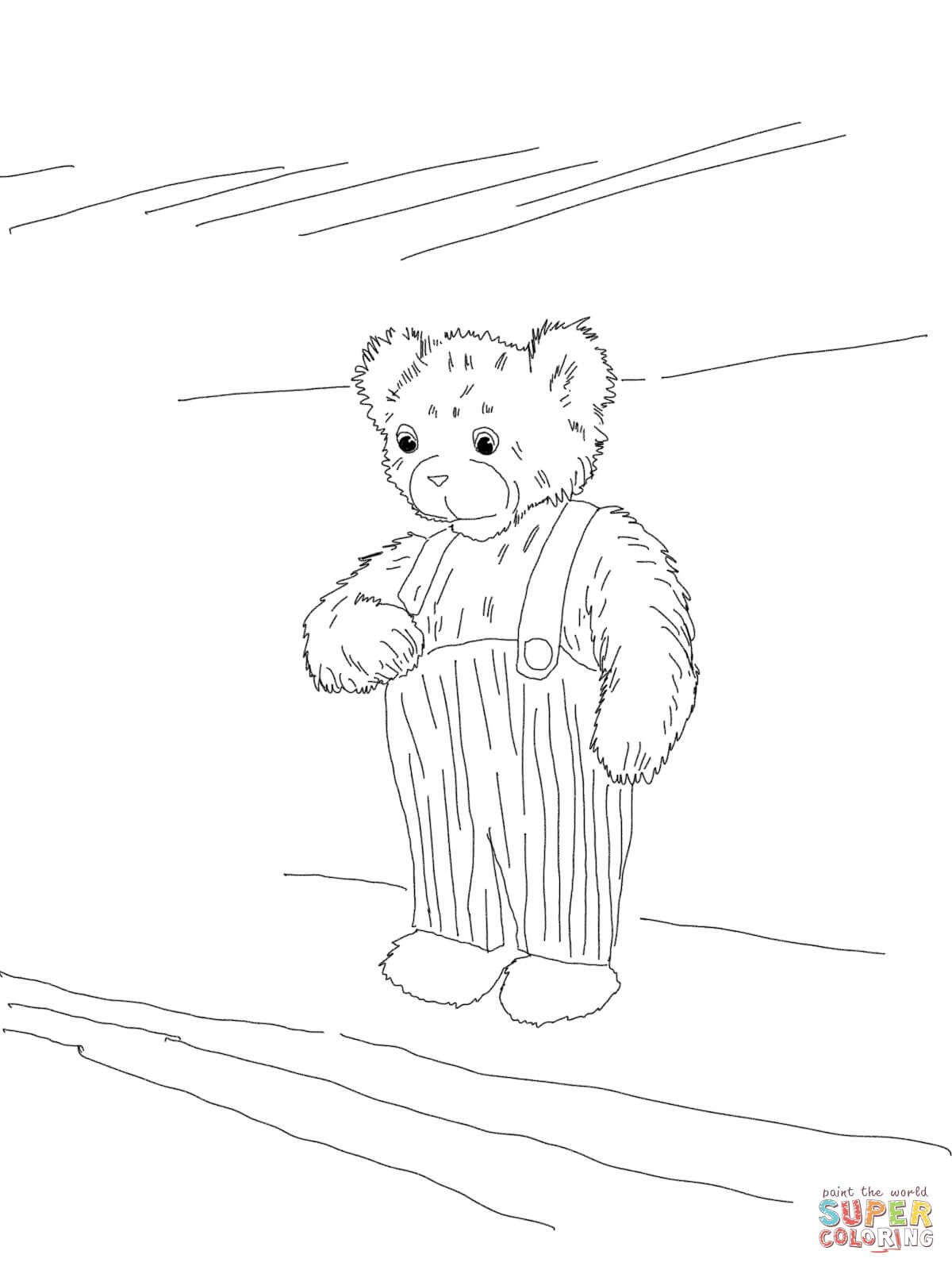 Corduroy bear coloring page from corduroy category select from printable crafts of cartoons â bear coloring pages corduroy bear christmas coloring pages