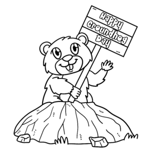 Groundhog day coloring pages printable for free download