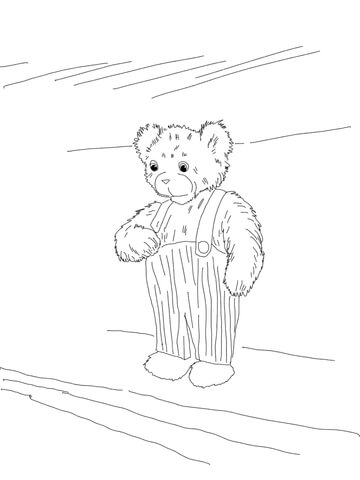 Corduroy bear coloring page free printable coloring pages