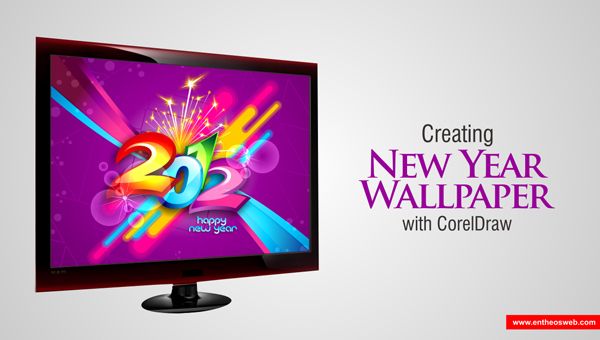 New year wallpaper design with coreldraw new year wallpaper wallpaper coreldraw