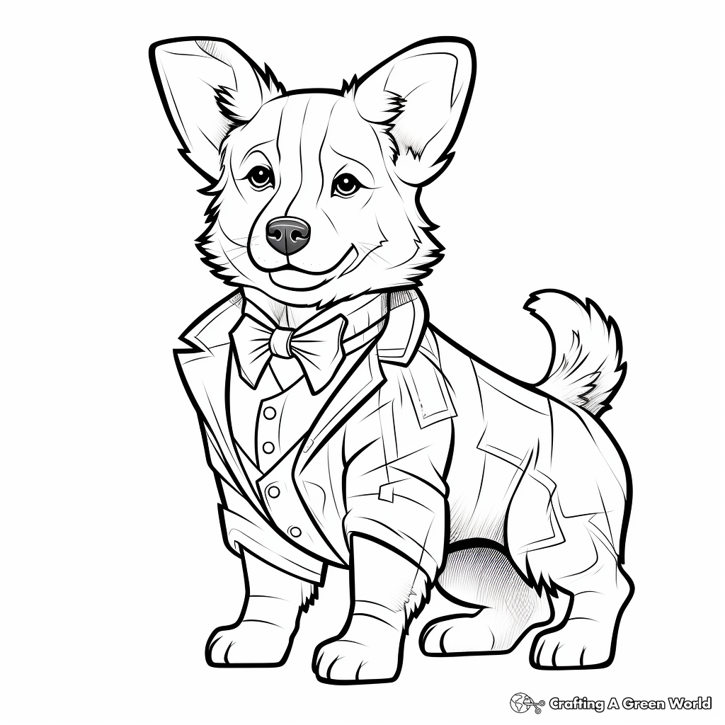 Corgi coloring pages