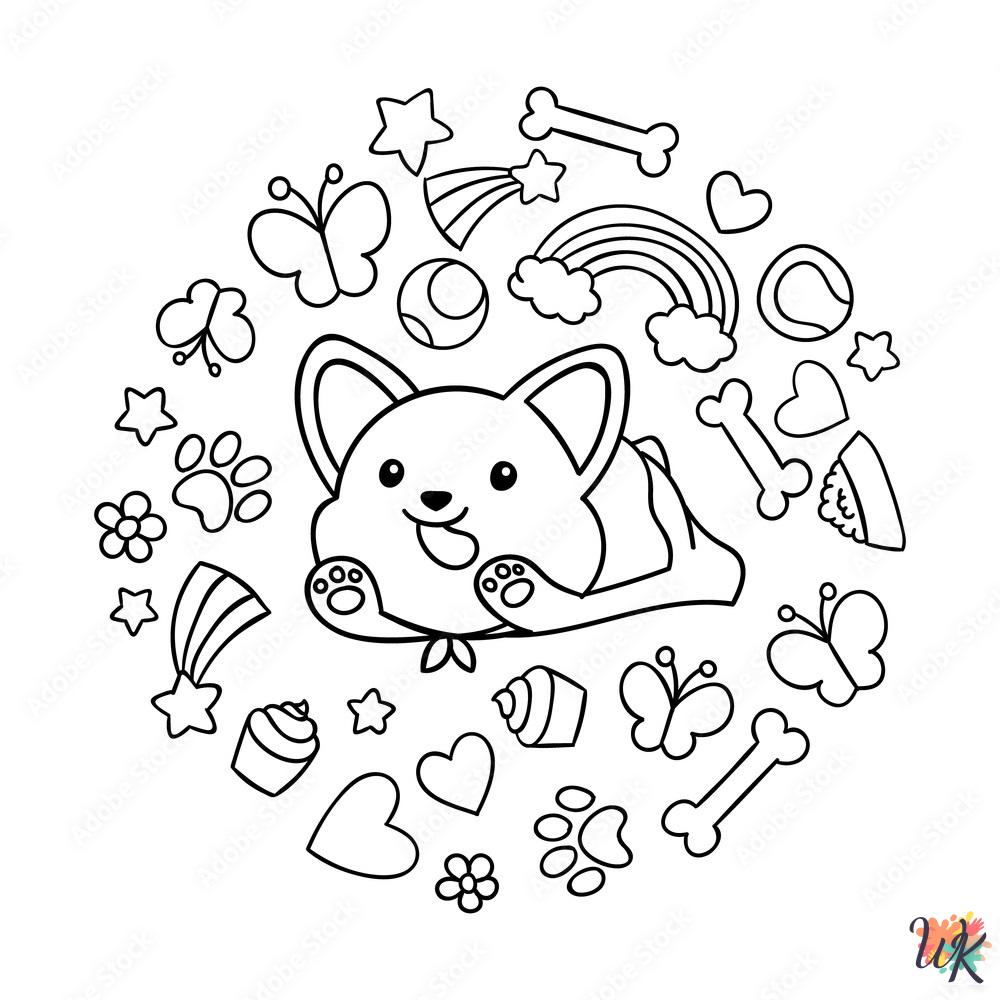 Corgi coloring pages by coloringpageswk on