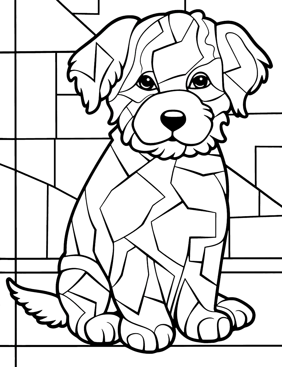 Puppy coloring pages free printable sheets