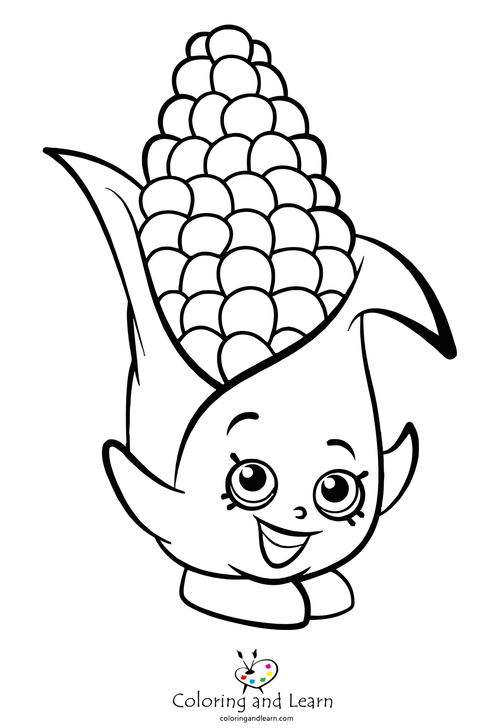 Corn coloring pages