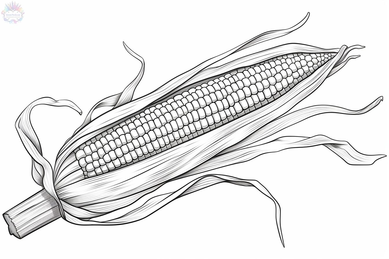 Corn coloring pages