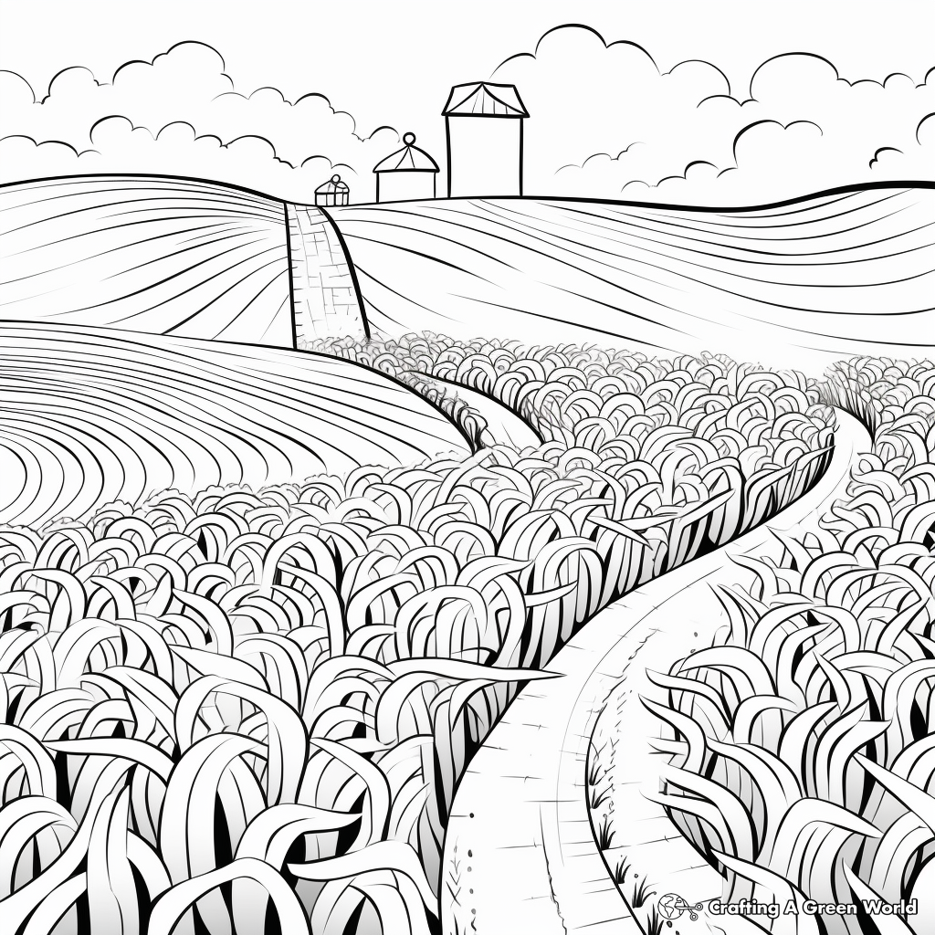 Corn coloring pages