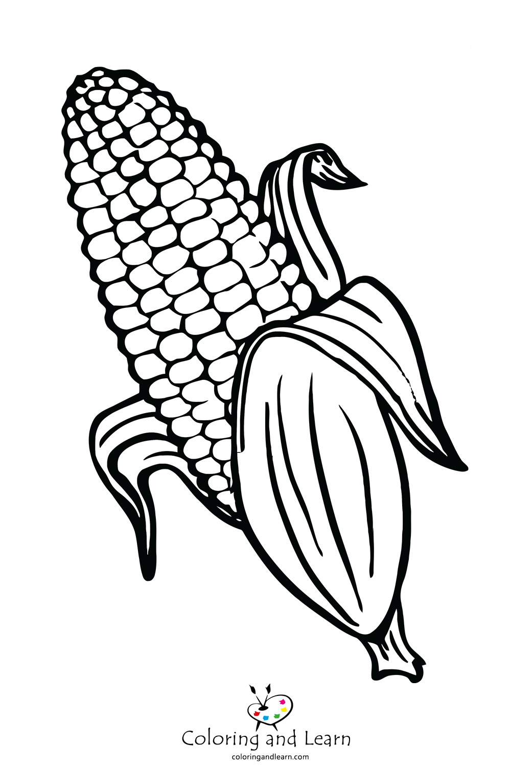 Corn coloring pages