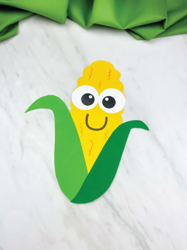 Easy corn craft for preschoolers free template