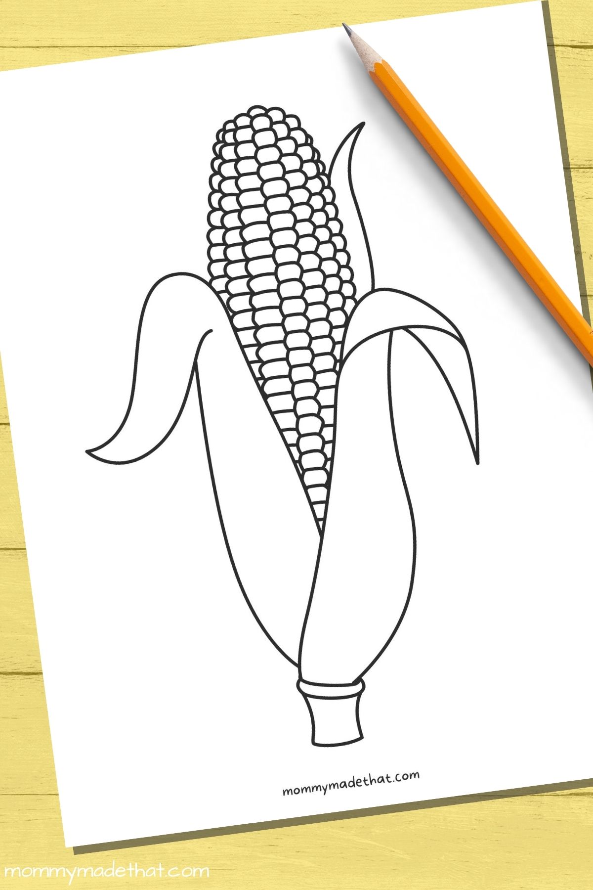 Free printable corn templates outlines for fall crafts