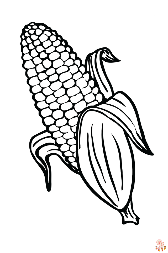 Corn coloring pages