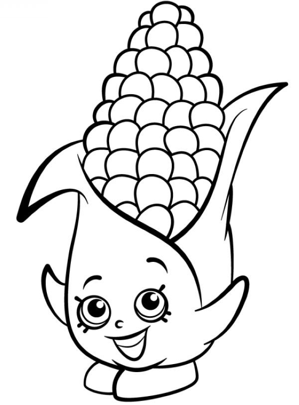 Corn coloring pages printable pdf