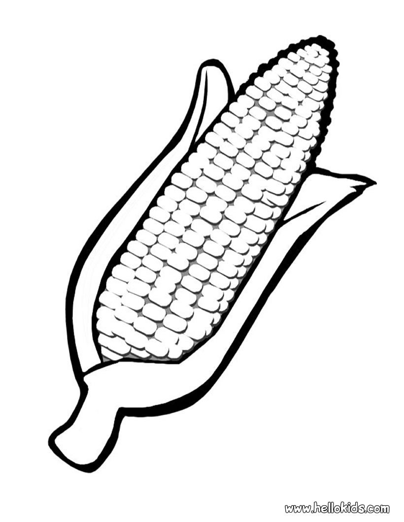 Corn coloring pages