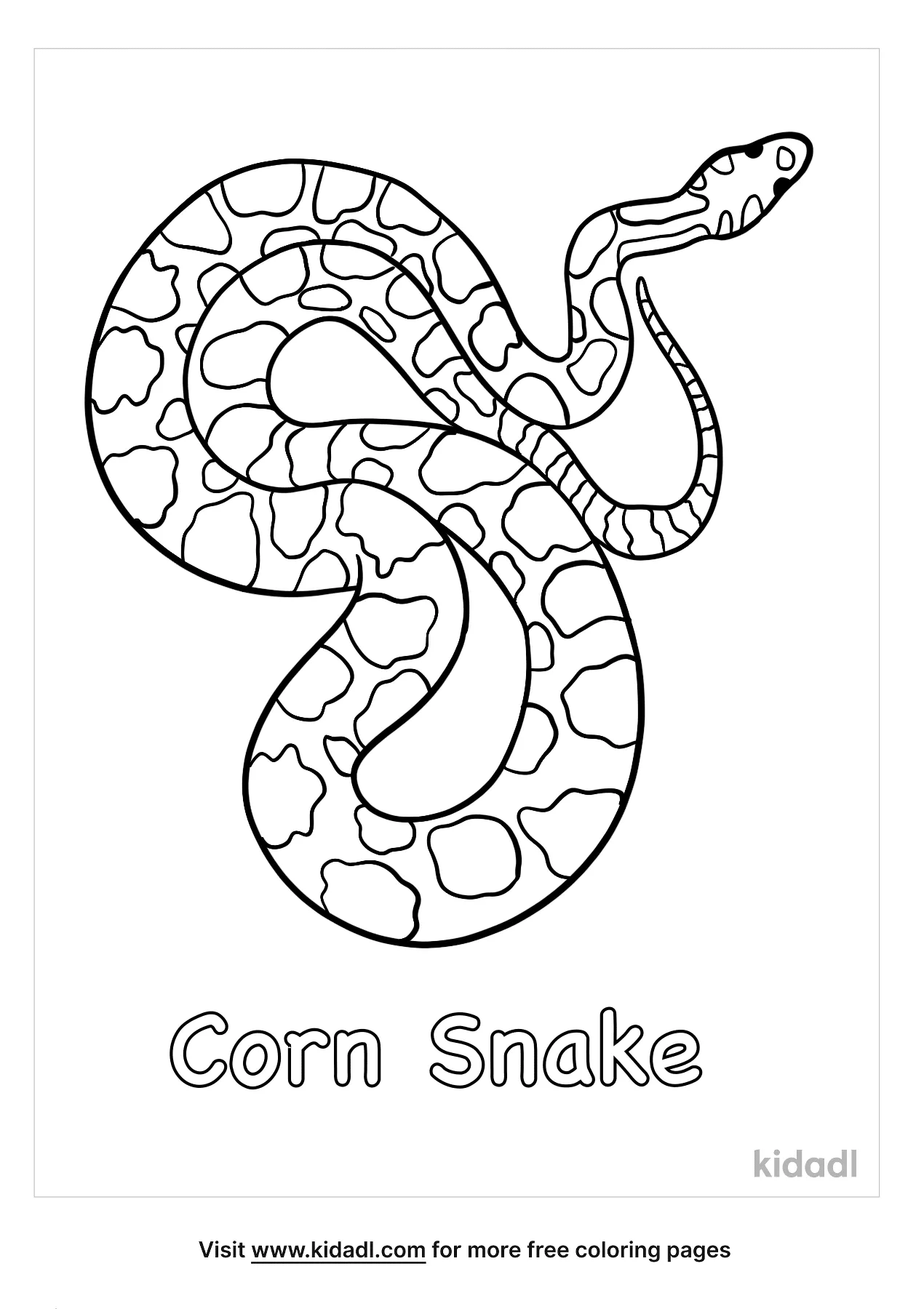 Free corn snake coloring page coloring page printables