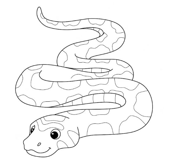 Premium vector corn snake animal isolated colorg page for kids corn snake colorg pages color