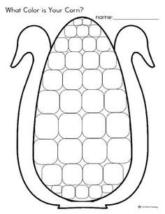 Indian corn coloring template indian corn thanksgiving preschool thanksgiving projects