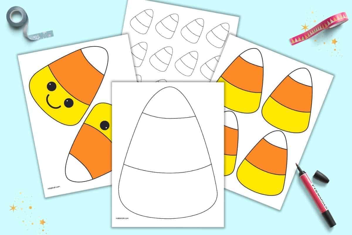 Free printable candy corn templates