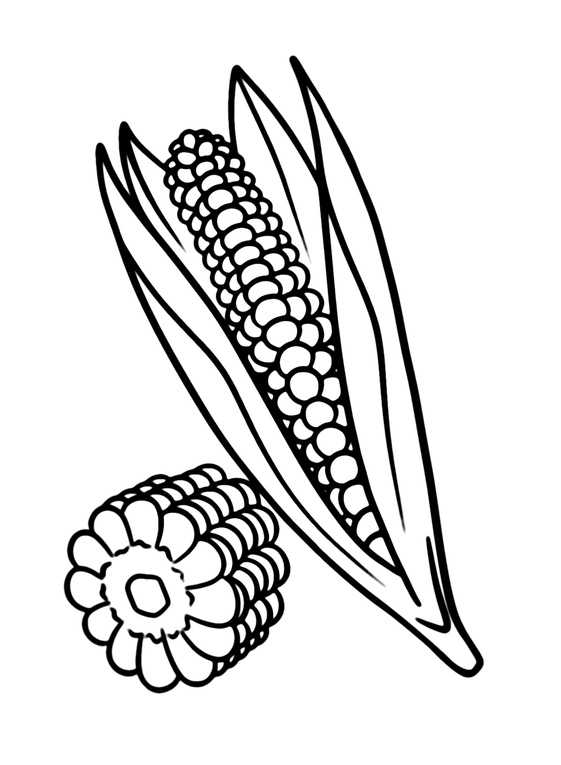 Corn coloring pages printable for free download