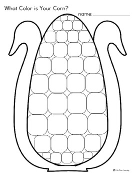 Indian corn coloring page by little stars learning tpt