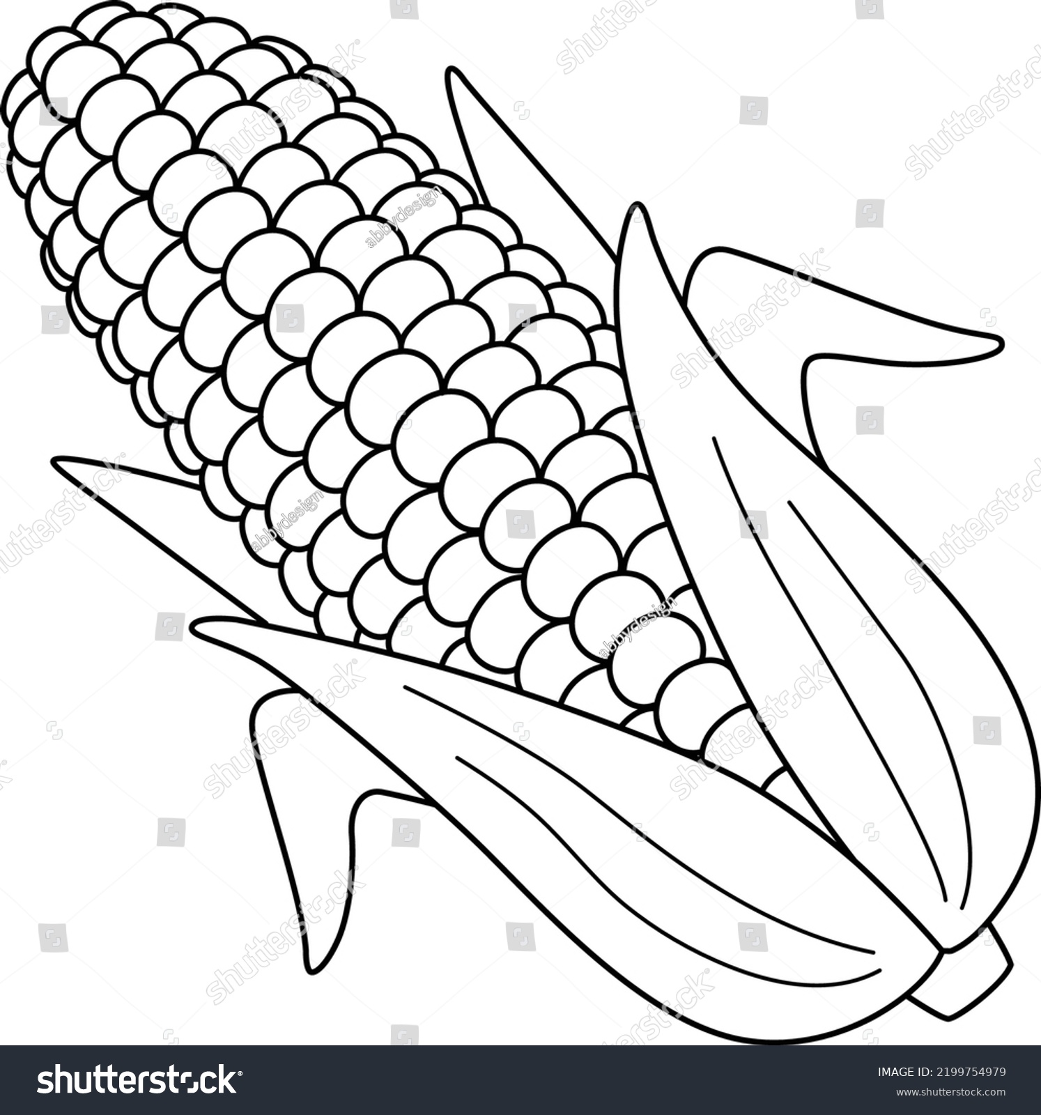 Thousand corn coloring page royalty