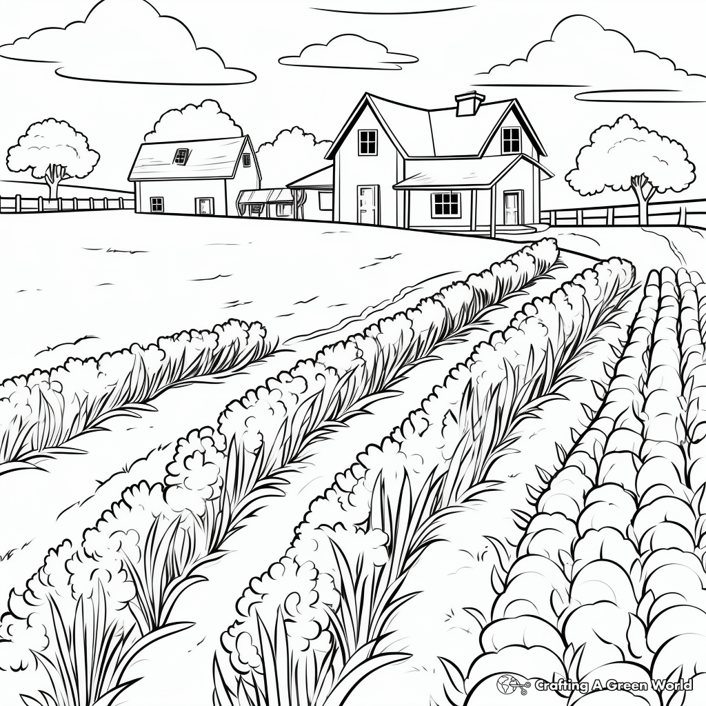 Vegetable garden coloring pages