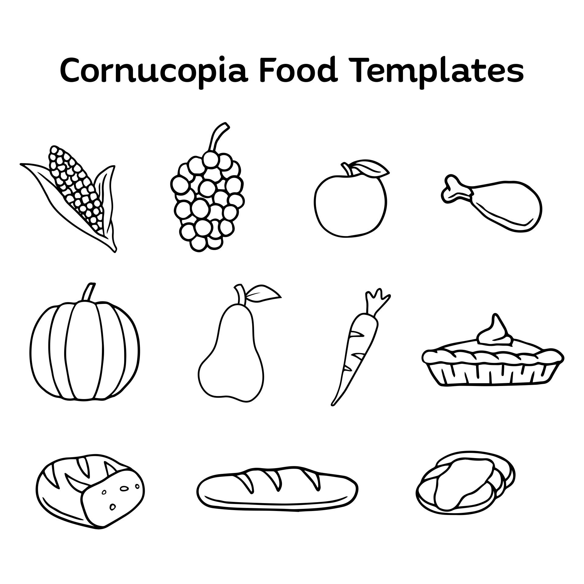 Cornucopia food printables templates cornucopia craft cornucopia craft preschool thanksgiving crafts for kids