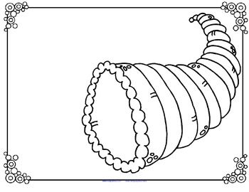 Free cut and paste cornucopia use as a math mat for counting sets number stories vocabulaâ thanksgiving theme thanksgiving lesson plans thanksgiving lessons