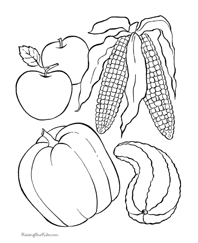 Foods at thanksgiving coloring pages food coloring pages thanksgiving coloring pages preschool coloring pages