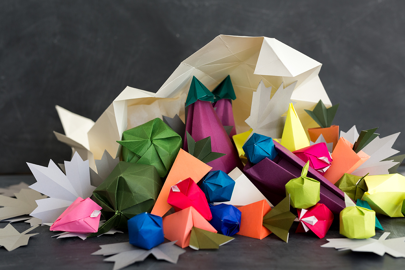 Diy origami cornucopia