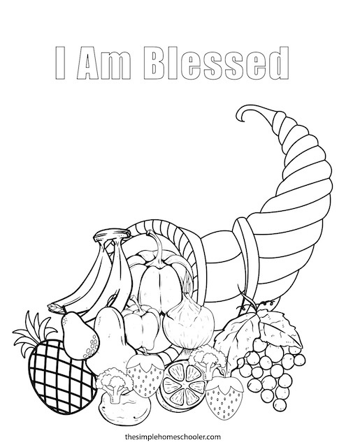 Free printable cornucopia coloring pages for kids and adults