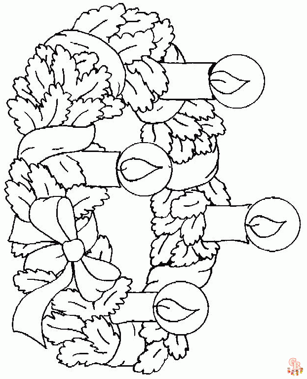 Dibujo de coronas de adviento para colorear creatividad ilimitada