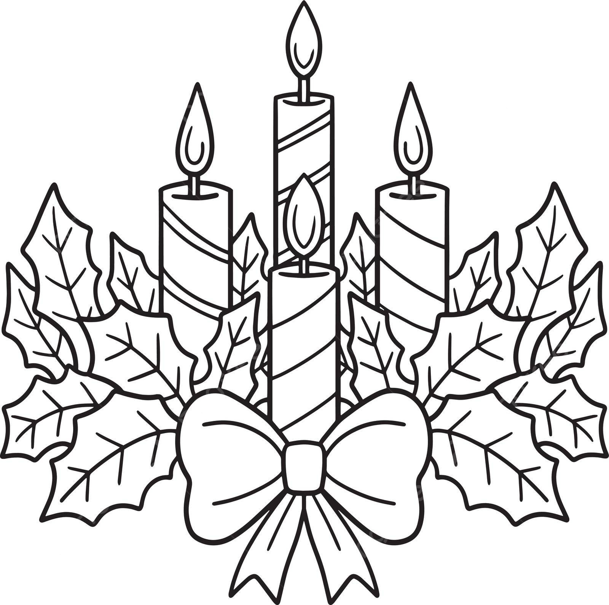 Dibujo de velas navidad diseão pãgina para colorear aislado niãos pequeãos vector png dibujos dibujo de navidad dibujo de anillo dibujo en color png y vector para dcargar gratis