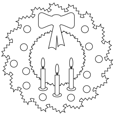 Advent wreath coloring page free printable coloring pages