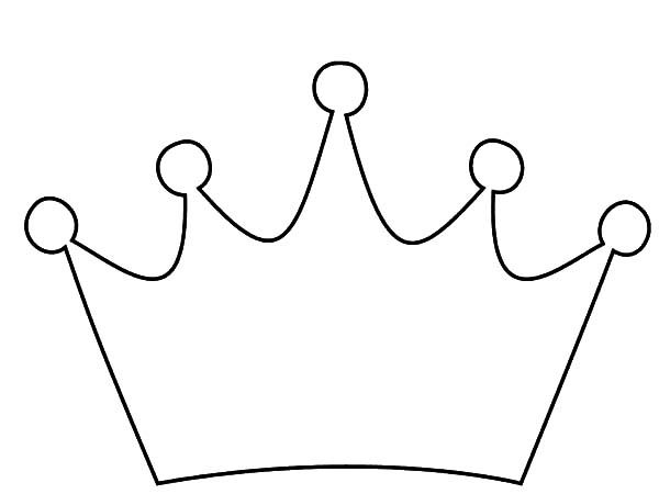 Crown outline coloring pages