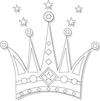 Coloring pages crown template crown outline