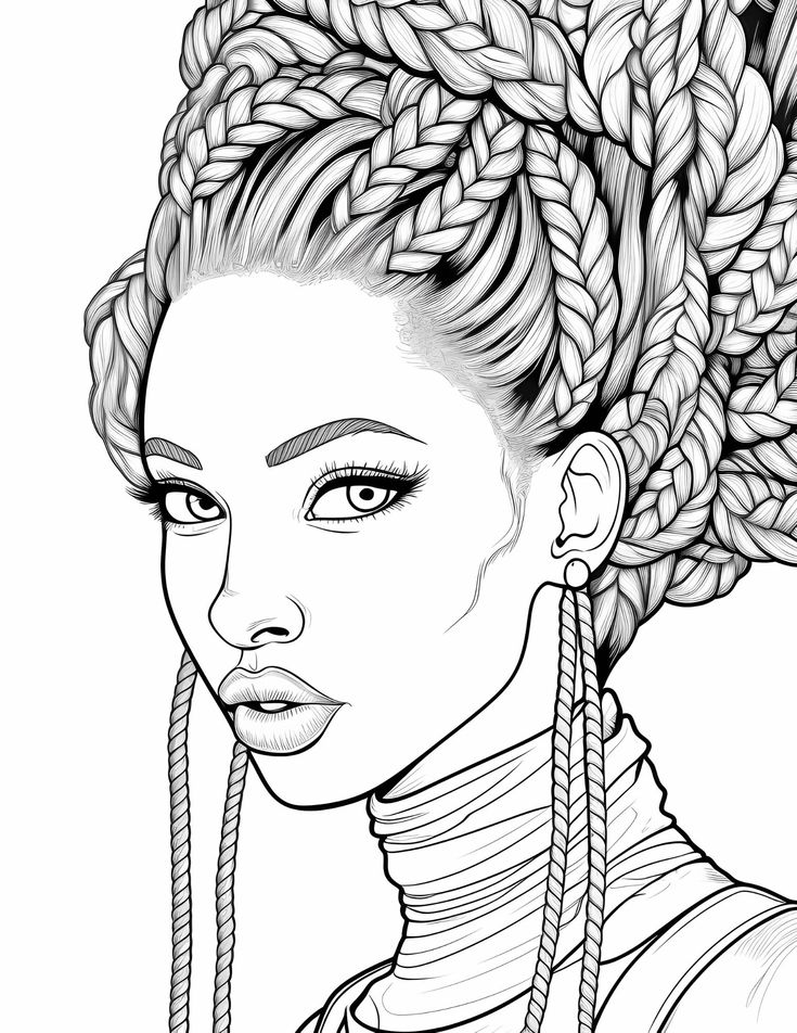 Black woman coloring pages african american coloring pages adult grayscale coloring pages instant download series