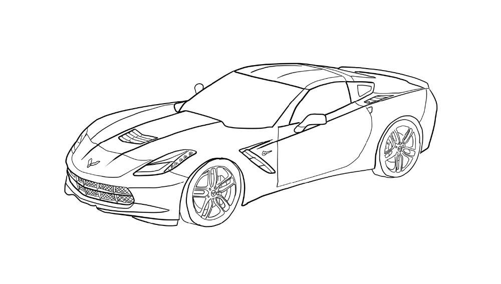 Corvette coloring pages k worksheets corvette cars coloring pages corvette art