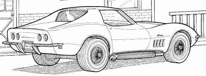 Fighting boredom during lockdown how about some corvette coloring pages