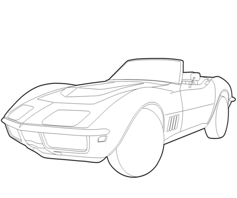 Chevrolet corvette coloring page free printable coloring pages