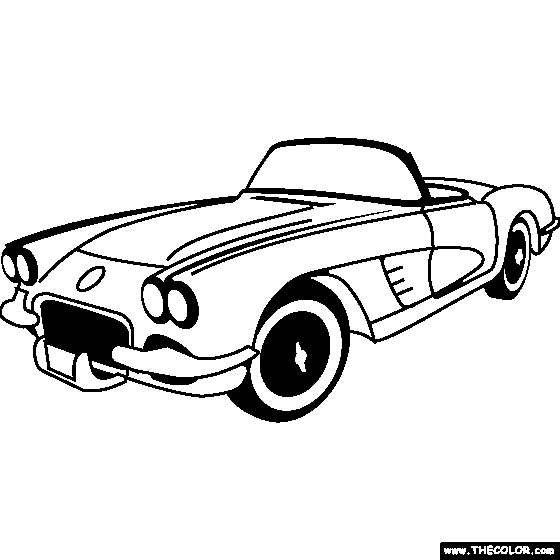 Chevrolet corvette coloring page