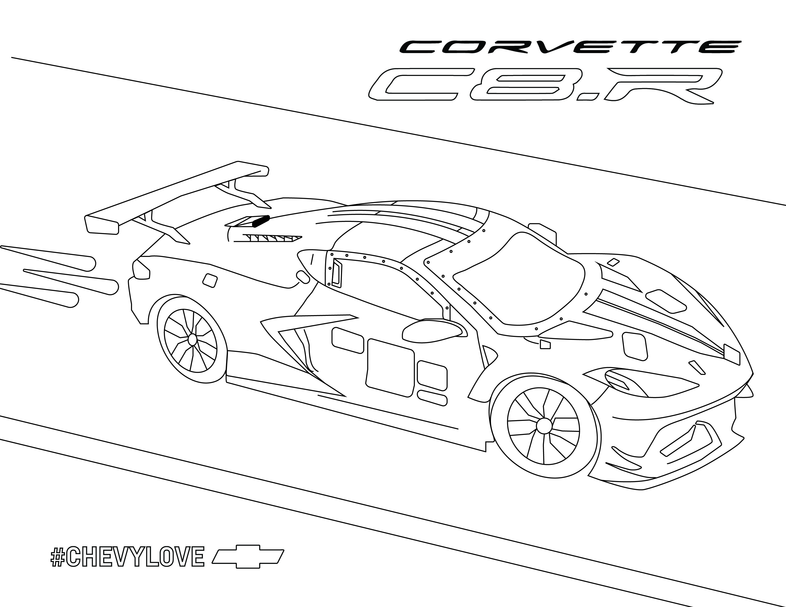 Corvette cr truck coloring pages cars coloring pages corvette