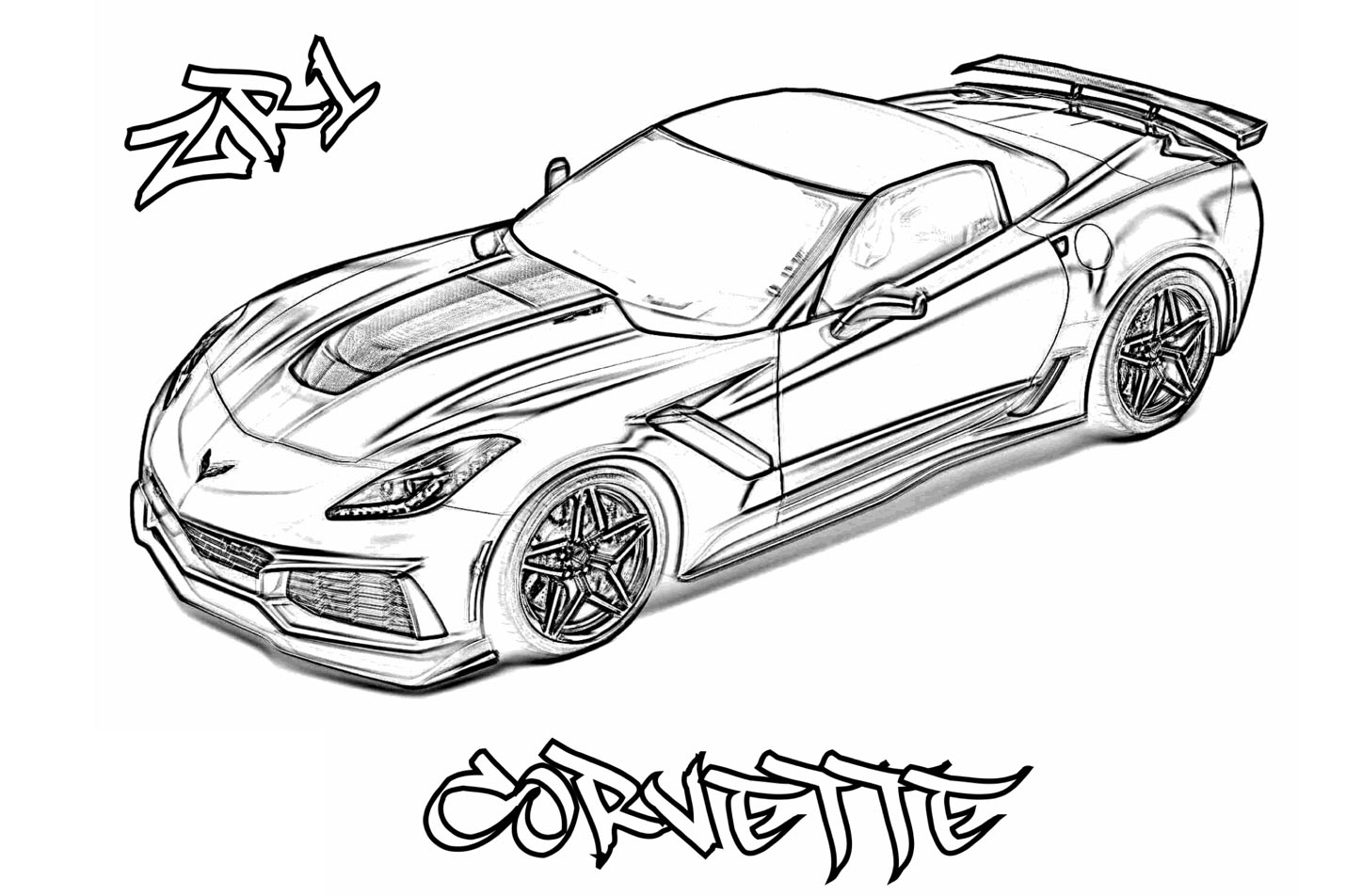 Fighting boredom during lockdown how about some corvette coloring pages